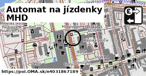 Automat na jízdenky MHD