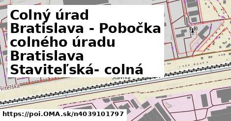 Colný úrad Bratislava - Pobočka colného úradu Bratislava Staviteľská- colná