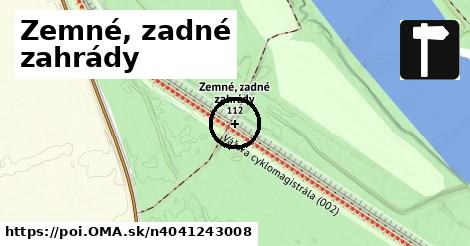 Zemné, zadné zahrády