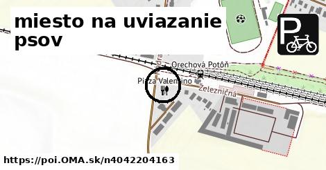 miesto na uviazanie psov