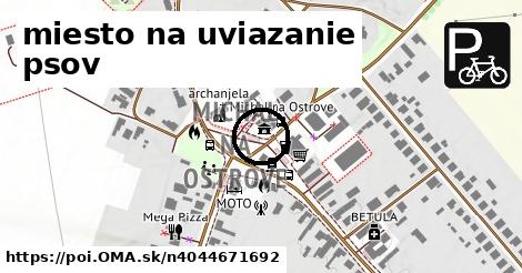 miesto na uviazanie psov