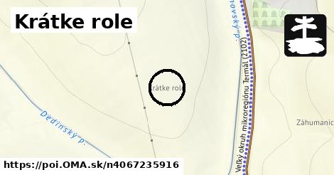 Krátke role