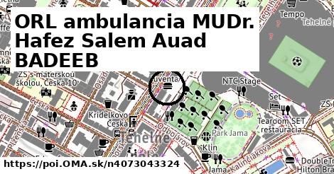 ORL ambulancia MUDr. Hafez Salem Auad BADEEB