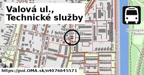 Valová ul., Technické služby