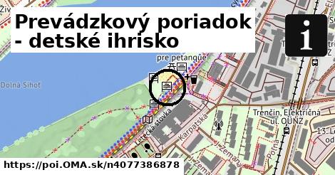 Prevádzkový poriadok - detské ihrisko