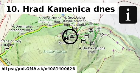 10. Hrad Kamenica dnes