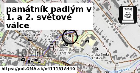 památník padlým v 1. a 2. světové válce