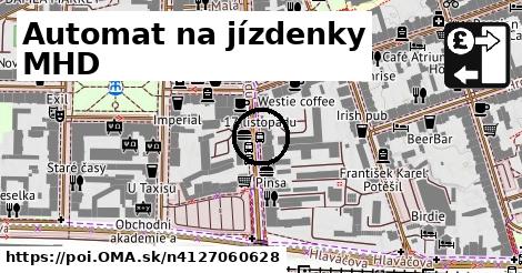 Automat na jízdenky MHD