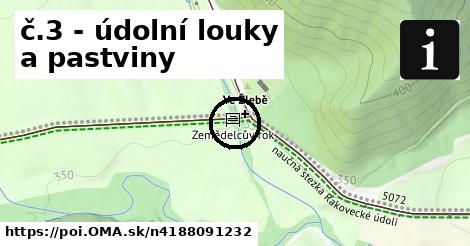 č.3 - údolní louky a pastviny