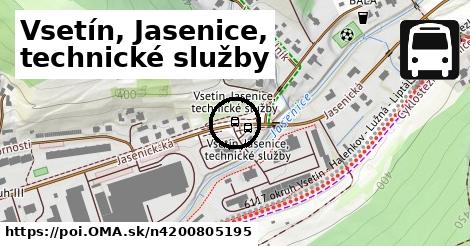 Vsetín, Jasenice, technické služby