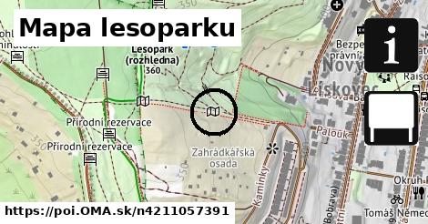 Mapa lesoparku