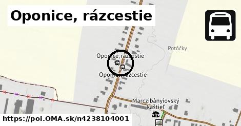 Oponice, rázcestie