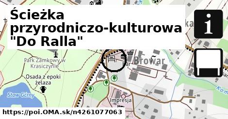 Ścieżka przyrodniczo-kulturowa "Do Ralla"