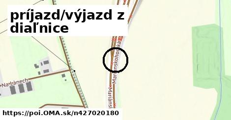 príjazd/výjazd z diaľnice