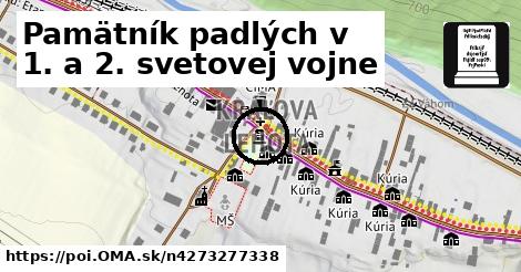 Pamätník padlých v 1. a 2. svetovej vojne