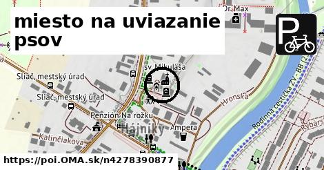 miesto na uviazanie psov