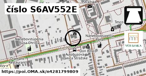 číslo S6AV552E