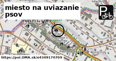 miesto na uviazanie psov