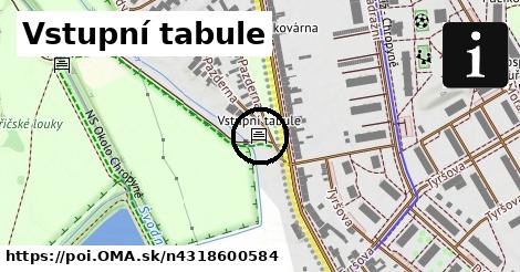 Vstupní tabule