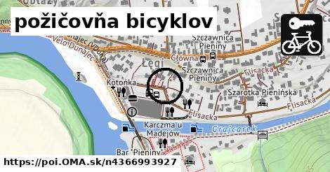 požičovňa bicyklov