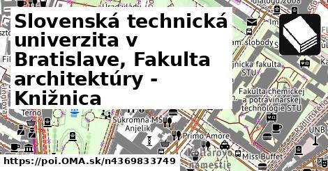 Slovenská technická univerzita v Bratislave, Fakulta architektúry - Knižnica