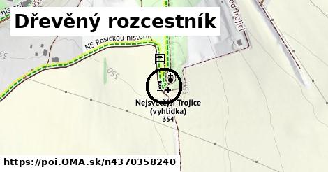 Dřevěný rozcestník