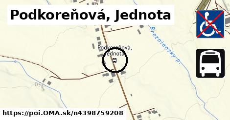 Podkoreňová, Jednota