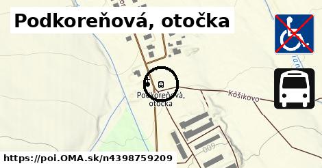 Podkoreňová, otočka