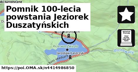 Pomnik 100-lecia powstania Jeziorek Duszatyńskich