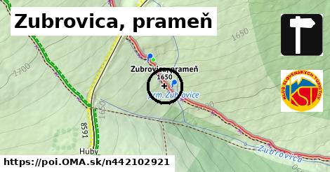 Zubrovica, prameň