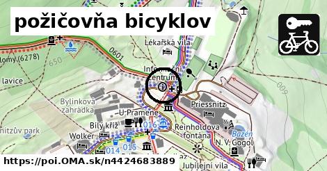 požičovňa bicyklov