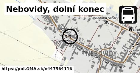 Nebovidy, dolní konec