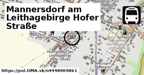 Mannersdorf am Leithagebirge Hofer Straße