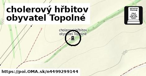 cholerový hřbitov obyvatel Topolné