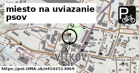 miesto na uviazanie psov