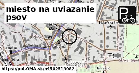 miesto na uviazanie psov