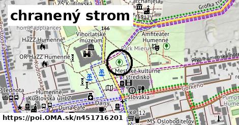 chranený strom