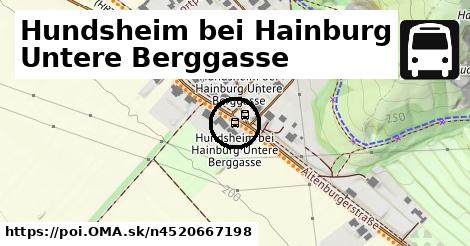 Hundsheim bei Hainburg Untere Berggasse