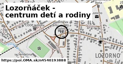 Lozorňáček - centrum detí a rodiny