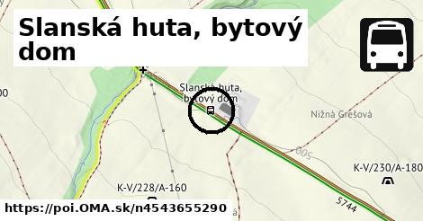 Slanská huta, bytový dom