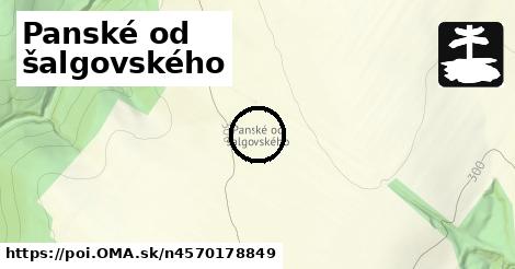 Panské od šalgovského