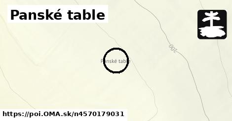 Panské table