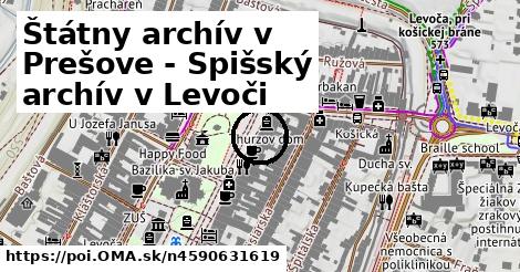 Štátny archív v Prešove - Spišský archív v Levoči