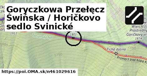 Goryczkowa Przełęcz Świńska / Horičkovo sedlo Svinické