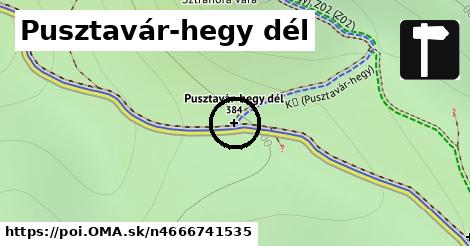 Pusztavár-hegy dél