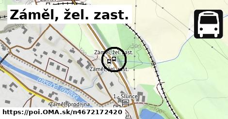 Záměl, žel. zast.