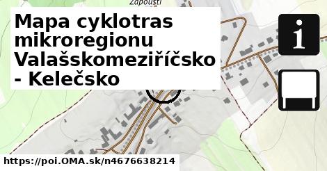 Mapa cyklotras mikroregionu Valašskomeziříčsko - Kelečsko