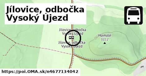 Jílovice, odbočka Vysoký Újezd