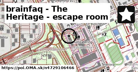 brainfaq - The Heritage - escape room