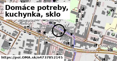 Domáce potreby, kuchynka, sklo